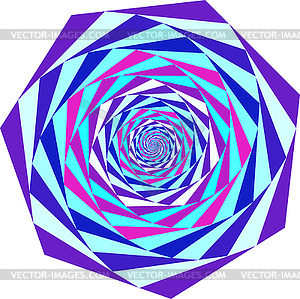 Geometric object of spiral motion elements - royalty-free vector clipart