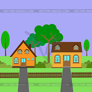 two houses clipart pictures