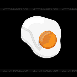 Fried egg with protein and yolk, flat style - vector image