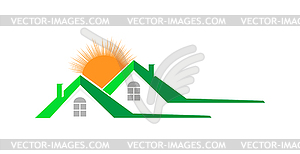 Blank for logo of companies in field of construction - vector clipart