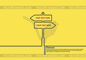 Infographics, direction or stage of development - vector clipart