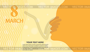 Поздравления с 8 марта, обложка или открытка для - векторное изображение клипарта
