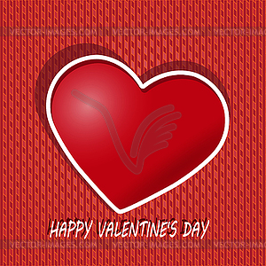 Congratulations on Valentine`s day. Heart and - color vector clipart