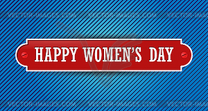 Congratulatory inscription Happy women`s day on - vector image