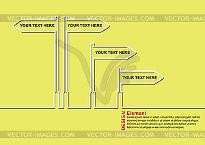 Infographics, direction or stage of development - vector clipart