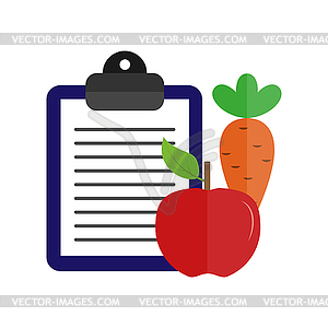 Products for healthy diet, simple drawing - vector EPS clipart