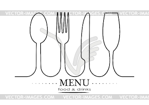 Logo for catering or gastroservice restaurant menu - vector image