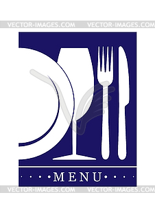 Логотип для кейтеринга или гастро-сервисного меню ресторана - изображение в векторном виде