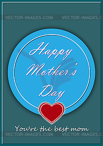 Greeting card with inscription happy mother`s day - stock vector clipart