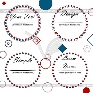 Set of four dotted circles for design and decoration - vector image