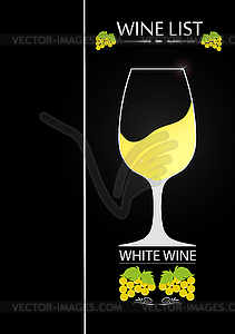 Logo design for wine list of restaurant or bar - vector image