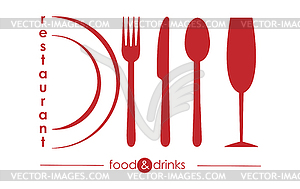 Logo for menu of restaurant catering or gastro - vector clip art