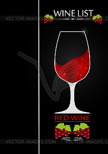 Logo design for wine list of restaurant or bar - vector clip art