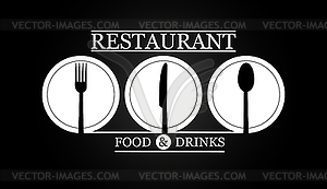 Logo for menu of restaurant catering or gastro - vector clipart