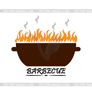 Barbecue logo, for menu design and decoration - vector image