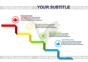 Infographics of development stages for design and - vector image