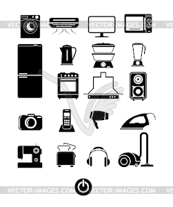 Home appliance character set for websites and - vector clip art