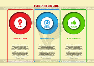 Infographics for project design, strategy and - vector image