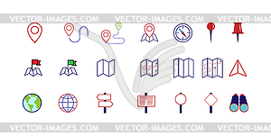 Набор иконок навигации для веб-сайтов и - изображение в векторном виде