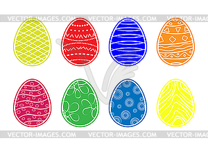 Simple pattern of colored Easter eggs, simple design - vector image