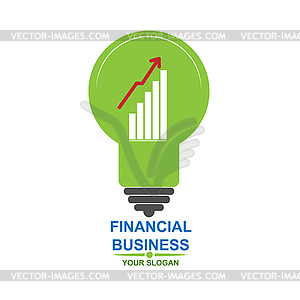 Simple logo for financial business company - vector clip art