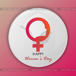 Congratulations on women`s day for decoration and - vector clipart