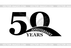 50 years anniversary, simple flat design, logo - vector EPS clipart