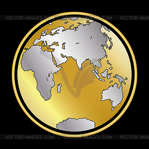 Passport With Gold Globe Earth Emblem On Cover Vector Illustration Stock  Illustration - Download Image Now - iStock