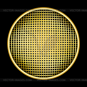 Circle of vertical and horizontal lines - vector clipart