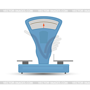 Retro scales for weighing products in store - vector clip art