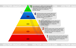 Infographics of lead generation, pyramid of - vector clipart