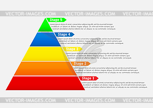 Инфографика ведущего поколения, пирамида - клипарт в векторе / векторное изображение