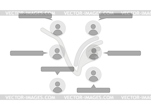 Character set for chats and conversations - vector image