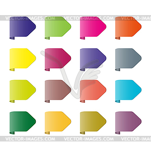 Set of colorful arrow bookmarks with place for text - vector image