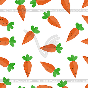 Seamless pattern with carrot fruit for textile and - royalty-free vector clipart