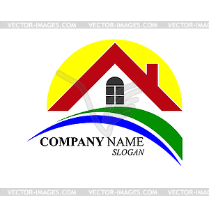 Blank for logo of construction company and real - vector image