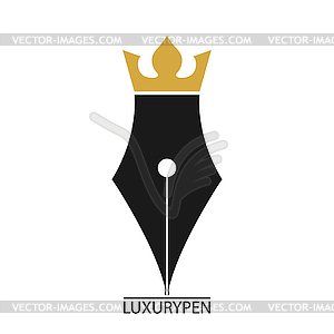 Royal feather. Abstract logo for an icon or brand - vector clipart