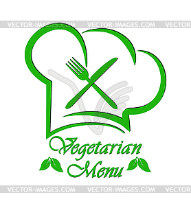 Logo to design Vegetarian menu restaurant, - vector clipart