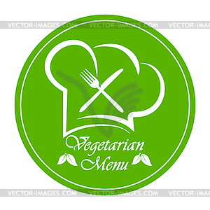 Logo to design Vegetarian menu restaurant, - vector clipart