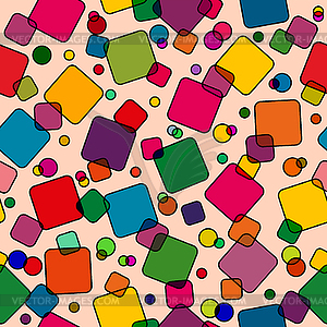 Seamless pattern with colored squares. Modern rando - vector EPS clipart