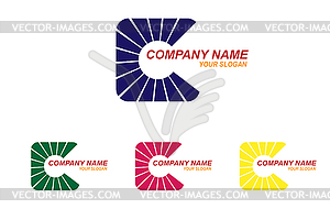 Template for company logo. Flat design - vector clip art