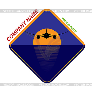 Template for travel company logo, travel company, - vector clipart