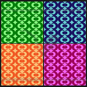 Набор разноцветных бесшовных кругов - векторное изображение EPS