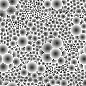 Seamless pattern with black and white circles - vector image