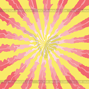 Vortex with ragged rays converging towards center - vector clipart