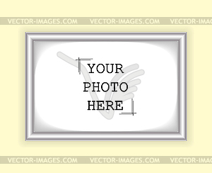 Horizontal and vertical silver frames for photo, - vector clipart