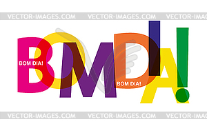 Colorful banner with words GOOD MORNING! - vector clipart