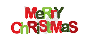 Colorful banner that says HAPPY CHRISTMAS. Letterin - vector clipart