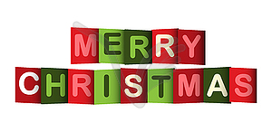 Colorful banner that says HAPPY CHRISTMAS. Letterin - vector clip art