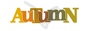 Banner with inscription AUTUMN Autumn colors. - vector clip art